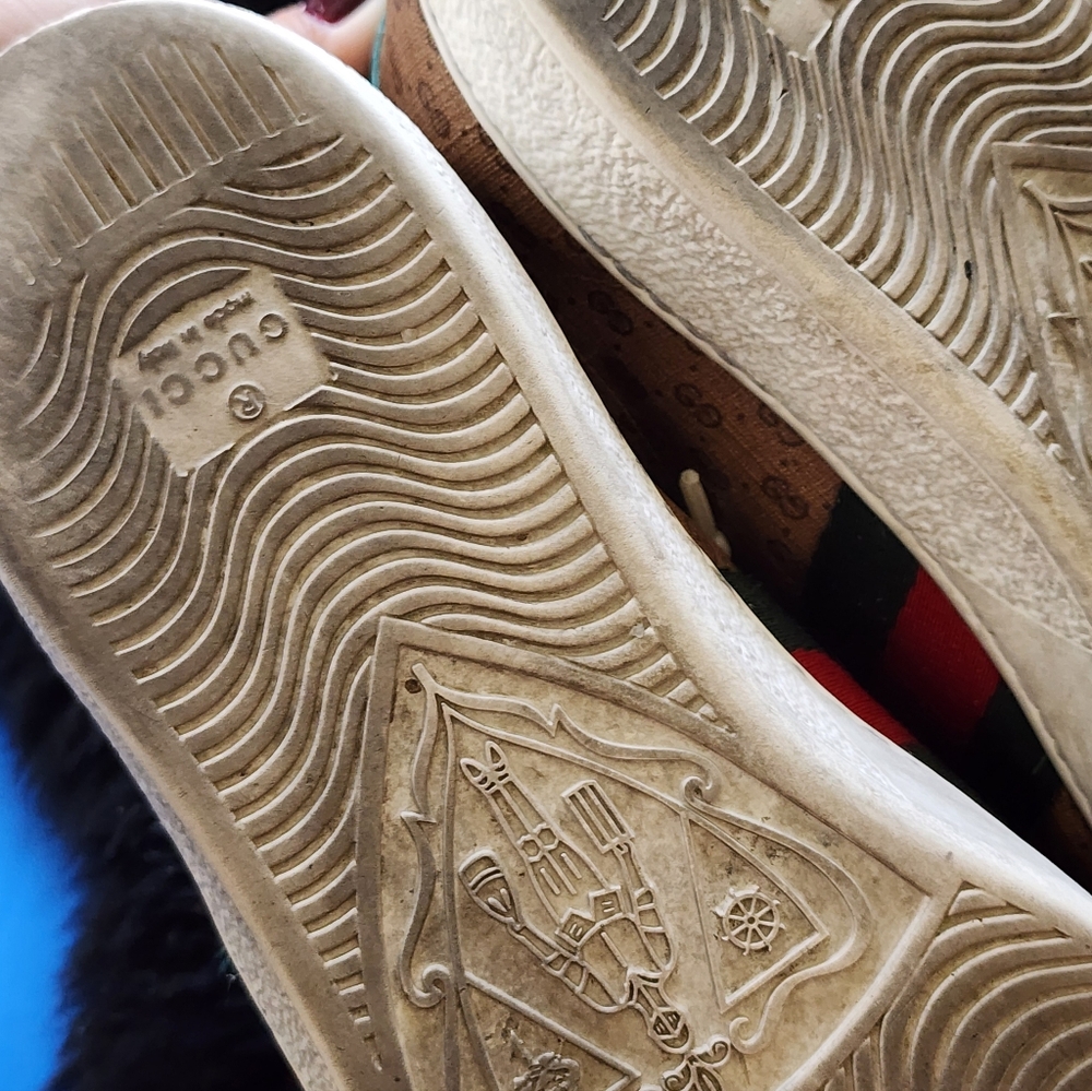 AUTHENTIC GUCCI Doraemon Low Cut Sneakers Size US 8 - Picture 7 of 10